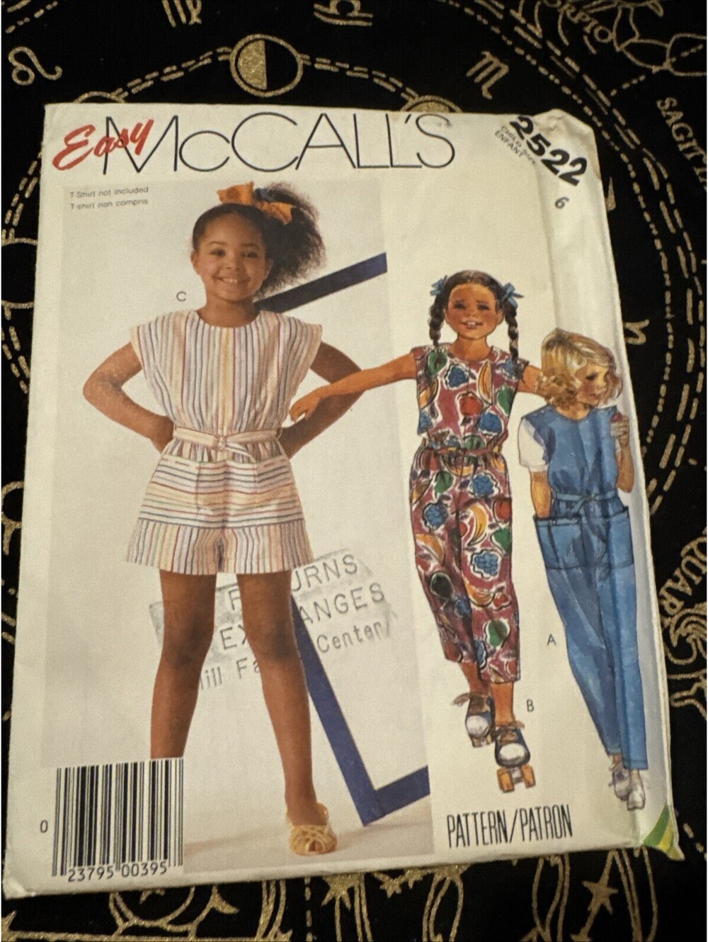 McCall’s Pattern Number 2522 Size 6 Children’s Jumpsuit And Belt